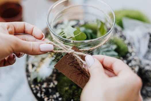 sustainable wedding decor with potted plants