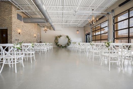 a beautiful eco-friendly wedding setup