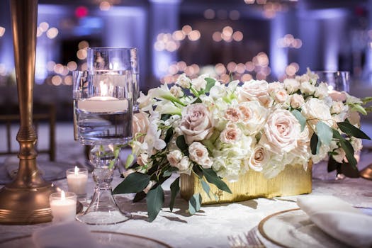 vintage wedding decor with mismatched dishes