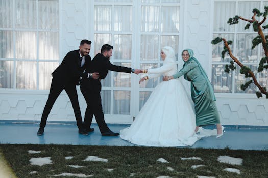 couple enjoying their eco-friendly wedding