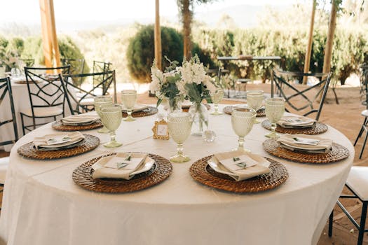 beautiful outdoor wedding setting