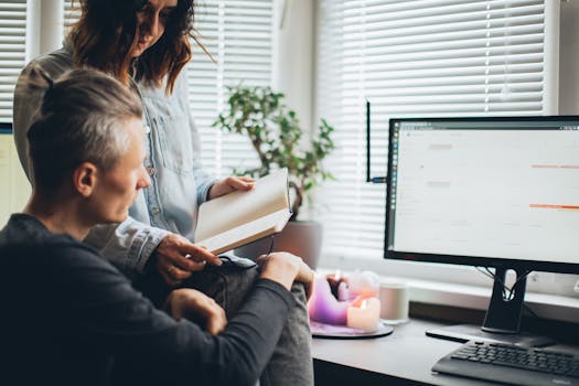 wedding planner working with a couple