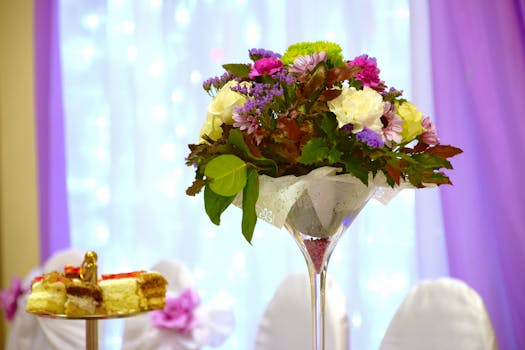 wedding reception with eco-friendly decorations