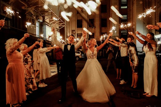 Couple enjoying their sustainable wedding