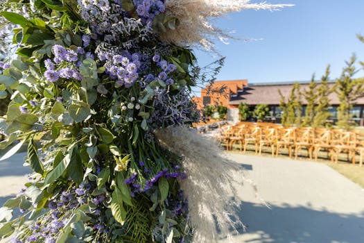 eco-friendly wedding setup