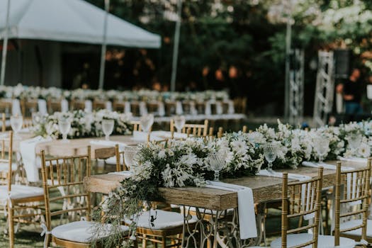 intimate ceremony setup in a garden