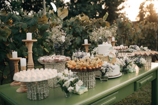 beautiful outdoor wedding setting