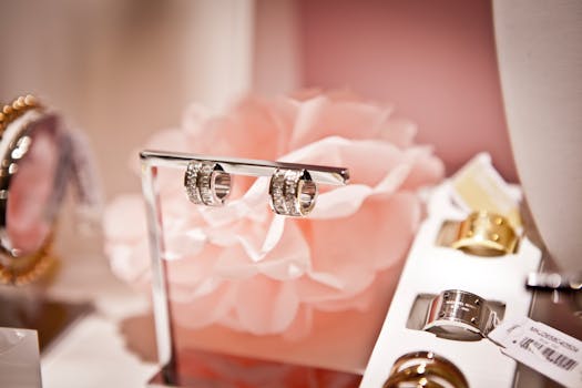 eco-friendly wedding rings display