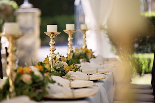 sustainable wedding reception