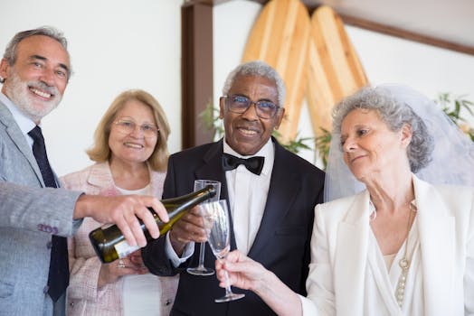 wedding guests enjoying a sustainable reception