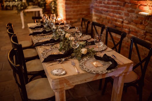 charming rustic wedding venue with flowers