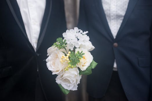 couple wearing eco-friendly wedding attire