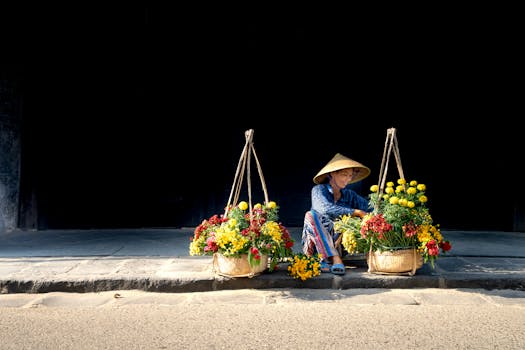 colorful local flower arrangements