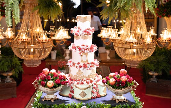 beautiful tiered vegan wedding cake with flowers