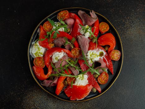 colorful roasted vegetables on a platter