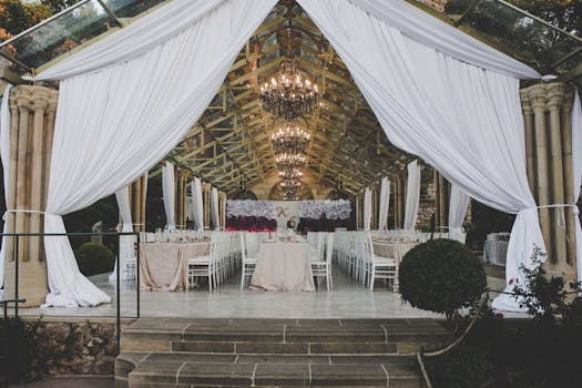 beautiful wedding setup with eco-friendly decor